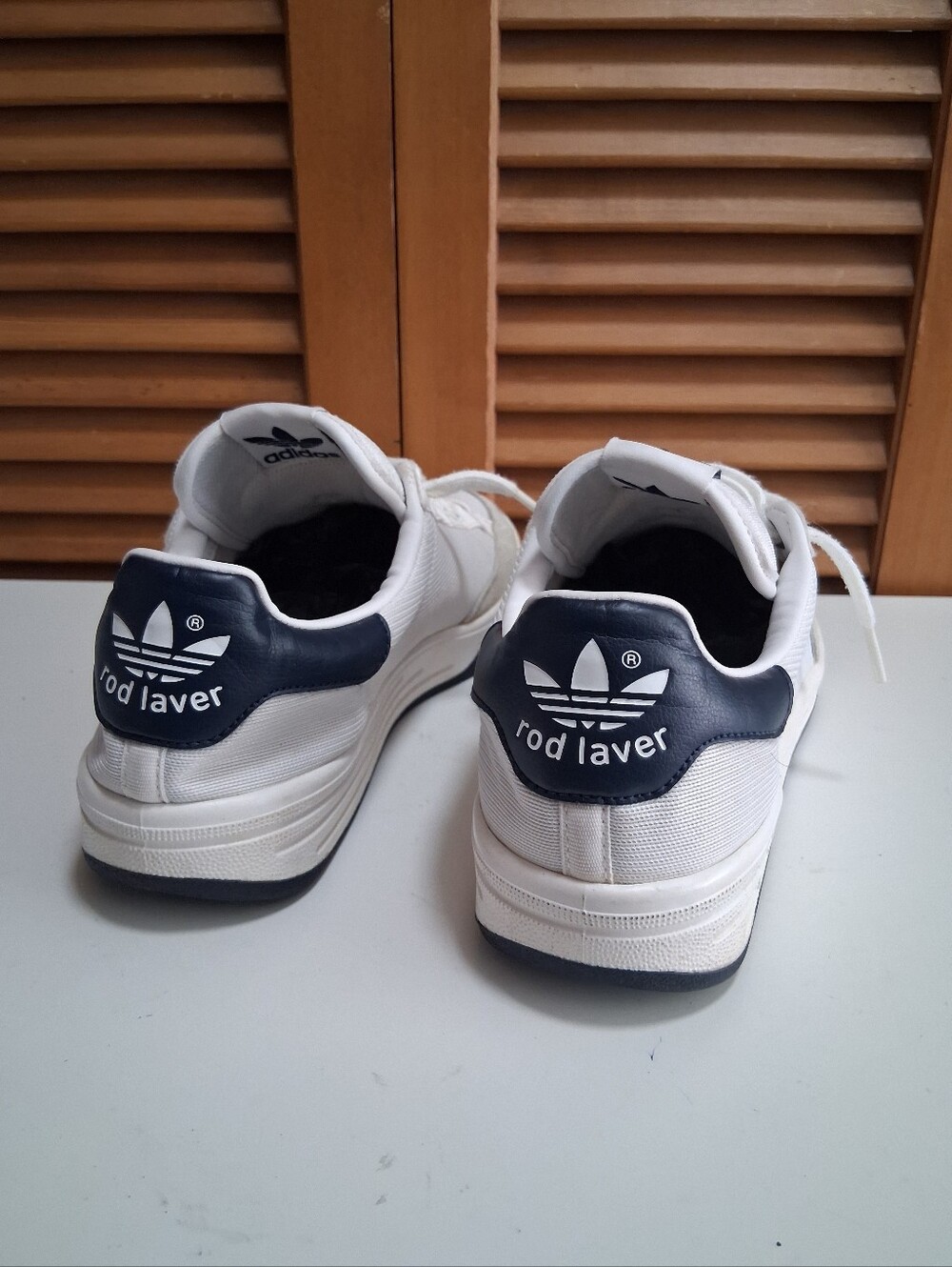 adidas Rod Laver Cloud White/Collegiate Navy Shoes Sneakers Men's Size 10 - Picture 5 of 6
